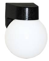 WALL MOUNT WITH OPAL GLASS GLOBE VAPORPROOF FIXTURE 6 IN. X 6-7/