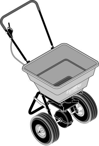 EARTHWAY PRODUCTS PUSH SPREADER WITH 80 POUND HOPPER