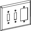 COMBINATION TWO SWITCH AND GFI PLATE IVORY - Click Image to Close