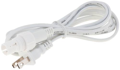 LIGHTING ROPE STYLE 6 FOOT POWER CORD WITH CONNECTOR WHITE - Click Image to Close