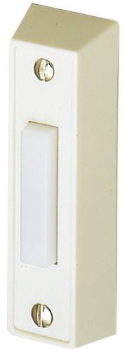 DOOR BELL RECTAGULAR UNLIGHTED BUTTON 2-7/8" H X 7/8" W WHITE
