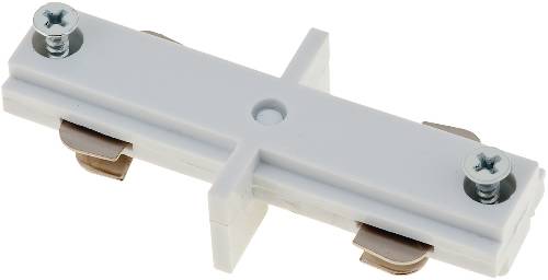 TRACK HEAD IN LINE CONNECTOR WHITE - Click Image to Close