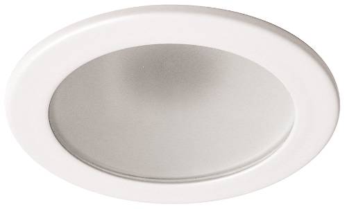 VAPOR TRIM LOW VOLTAGE FROSTED GLASS WITH WHITE RING, 4 IN.