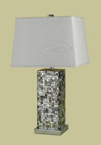 TABLE LAMP WITH FABRIC SHADE - Click Image to Close