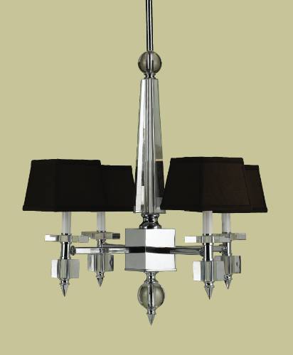 CEILING LAMP FOUR LIGHT WITH BROWN FABRIC SHADE - Click Image to Close