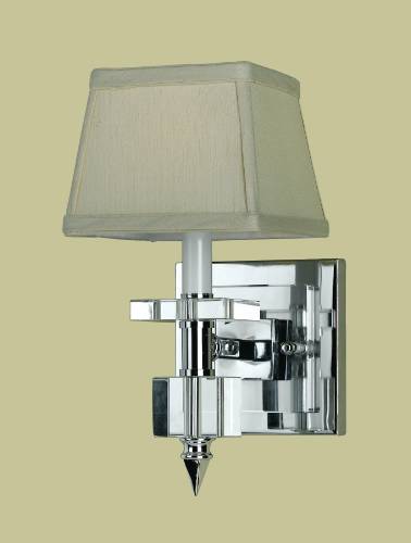 WALL SCONCE W/ METAL & K9 BASE - Click Image to Close