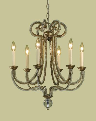 6 LIGHT CHANDELIER - Click Image to Close