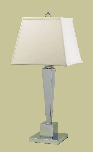 TABLE LAMP W/ FABRIC SHADE - Click Image to Close