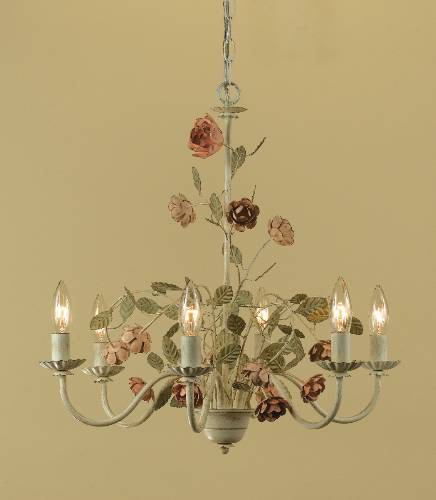 #(1) 6 LIGHT CHANDELIER - Click Image to Close