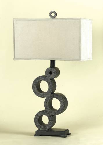 TABLE LAMP WITH FOUR CIRCLES IN LACQUERING