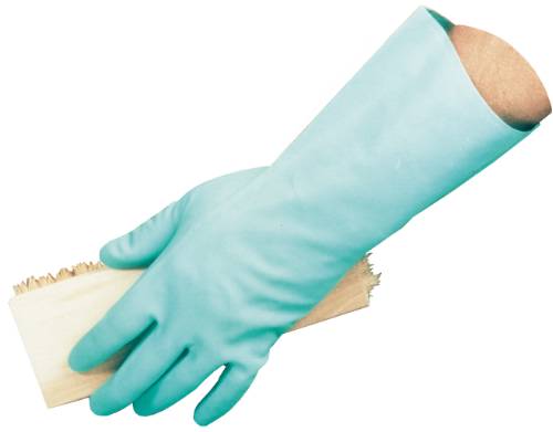 GLOVE NITRILE FLOCK GREEN SMALL 15MIL