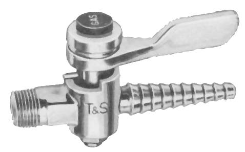 T&S GROUND KEY HOSE COCK WITH INTEGRAL CHECK VALVE