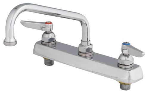 T & S DECK FAUCET WITH 8" SWING SPOUT - Click Image to Close