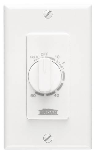 BROAN 15 MINUTE TIMER CONTROL / WHITE - Click Image to Close