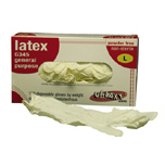 LATEX GLOVE POWDER FREE GEN PURP MED 100 - Click Image to Close