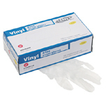 MEDCL-GRD VNL EXAM GLOVE LG 5 MIL CLE WHI 100 - Click Image to Close