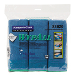 WYPALL MICROFIBER CLOTHS BLUE 4/6'S - Click Image to Close