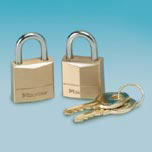 PADLOCK 3/4 IN BRASS 2/PK - Click Image to Close