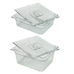 COLD FOOD PAN COVER W/PE G HOLE 1/2 SZ 6 - Click Image to Close
