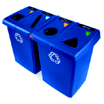 95 GALLON RECYCLE STATION, DARK BLUE - Click Image to Close