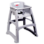HIGH CHAIR W/WHEELS PLATINUM - Click Image to Close