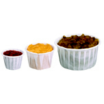PLEATED SOUFFLE CUP 3/4 OZ PPR WHI 20/250