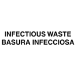LABEL BILINGUAL INFECTIOUS WASTE 7 IN X 10 IN