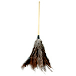 ECON OSTRICH FTHR DUSTER 13 IN WOOD HNDL 12 - Click Image to Close