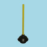 DRA IN/TOILET PLUNGER 20 IN WOOD HNDL 6 DIAX4 IN 4 - Click Image to Close