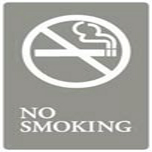 ADA SIGN, NO SMOKING-GY/WE 6X9